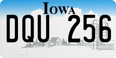 IA license plate DQU256