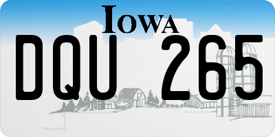 IA license plate DQU265