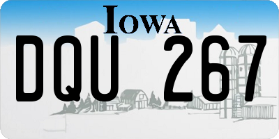 IA license plate DQU267