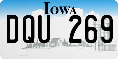 IA license plate DQU269