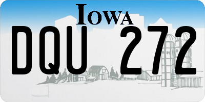 IA license plate DQU272