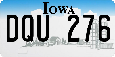 IA license plate DQU276