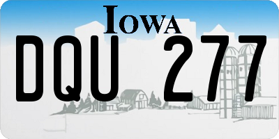 IA license plate DQU277