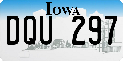 IA license plate DQU297