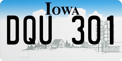 IA license plate DQU301