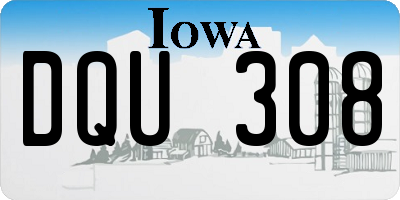 IA license plate DQU308