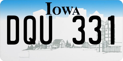 IA license plate DQU331