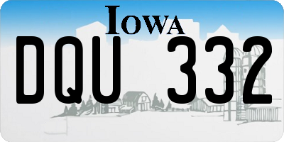 IA license plate DQU332