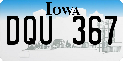 IA license plate DQU367