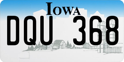IA license plate DQU368