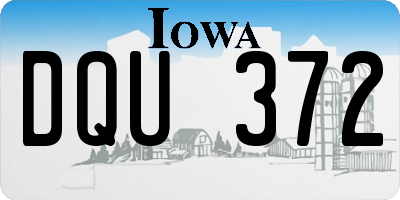 IA license plate DQU372