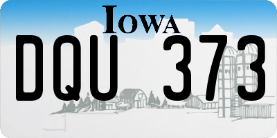 IA license plate DQU373