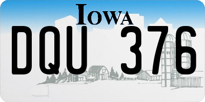 IA license plate DQU376
