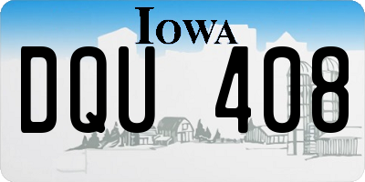 IA license plate DQU408