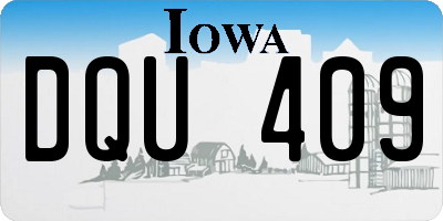 IA license plate DQU409