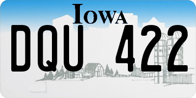 IA license plate DQU422