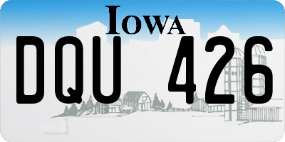 IA license plate DQU426