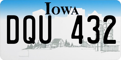 IA license plate DQU432