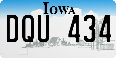 IA license plate DQU434