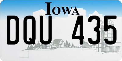 IA license plate DQU435