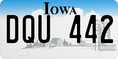 IA license plate DQU442