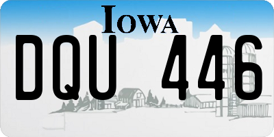 IA license plate DQU446