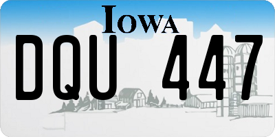 IA license plate DQU447