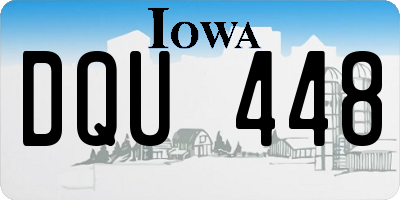 IA license plate DQU448