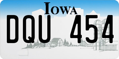 IA license plate DQU454