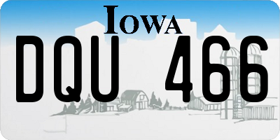 IA license plate DQU466