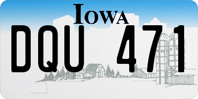 IA license plate DQU471