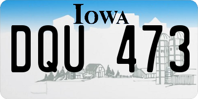 IA license plate DQU473