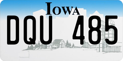 IA license plate DQU485