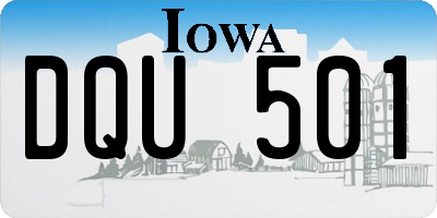 IA license plate DQU501