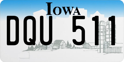 IA license plate DQU511
