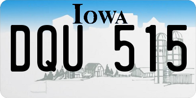 IA license plate DQU515
