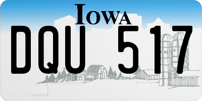 IA license plate DQU517