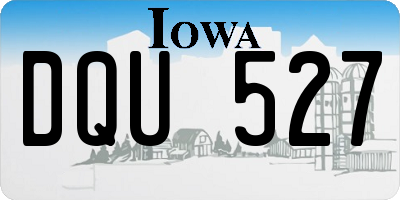 IA license plate DQU527