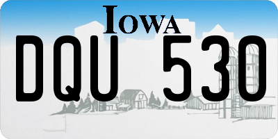 IA license plate DQU530