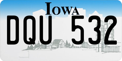IA license plate DQU532