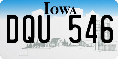 IA license plate DQU546