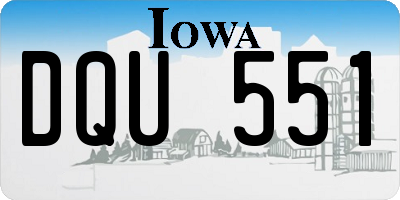 IA license plate DQU551