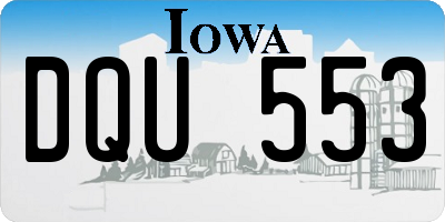IA license plate DQU553