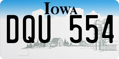 IA license plate DQU554