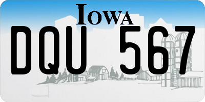 IA license plate DQU567