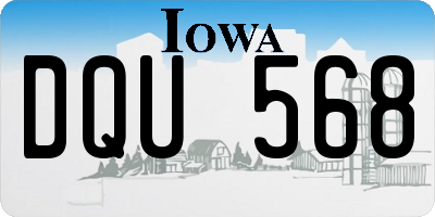 IA license plate DQU568