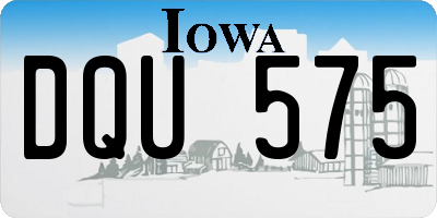 IA license plate DQU575