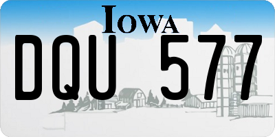 IA license plate DQU577