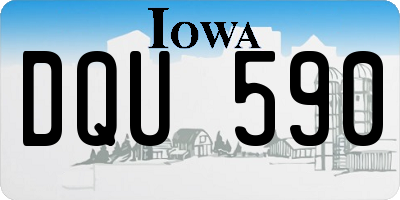 IA license plate DQU590