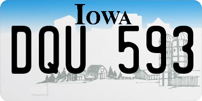 IA license plate DQU593